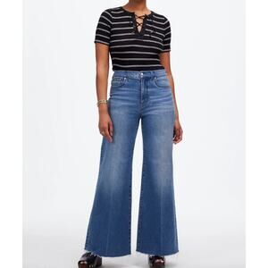 Madewell Flared Wide Leg Jeans in Oneida Wash Sz 25